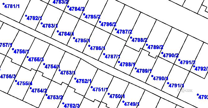 Parcela st. 4787/1 v KÚ Kutná Hora, Katastrální mapa