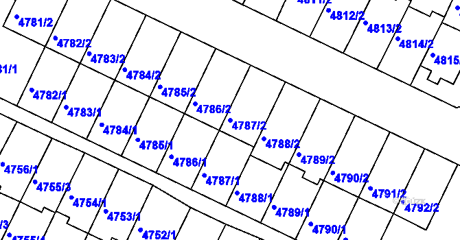 Parcela st. 4787/2 v KÚ Kutná Hora, Katastrální mapa