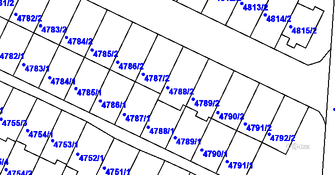 Parcela st. 4788/2 v KÚ Kutná Hora, Katastrální mapa