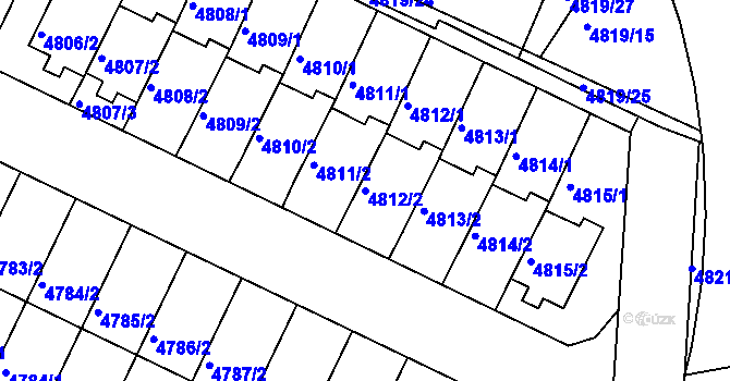 Parcela st. 4812/2 v KÚ Kutná Hora, Katastrální mapa