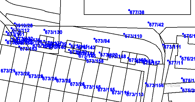 Parcela st. 673/146 v KÚ Kutná Hora, Katastrální mapa