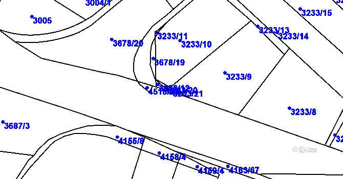 Parcela st. 3233/21 v KÚ Kutná Hora, Katastrální mapa