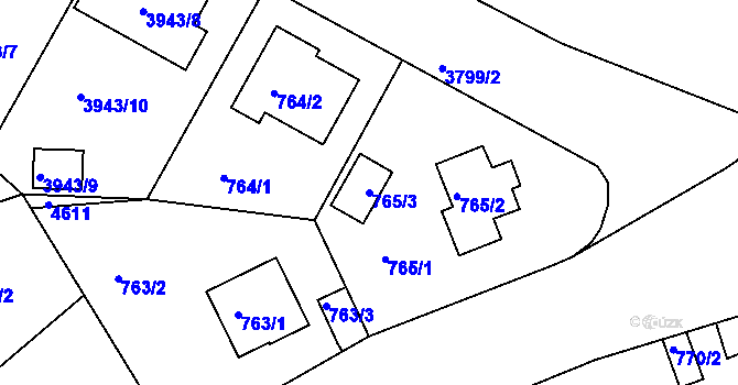 Parcela st. 765/3 v KÚ Kutná Hora, Katastrální mapa