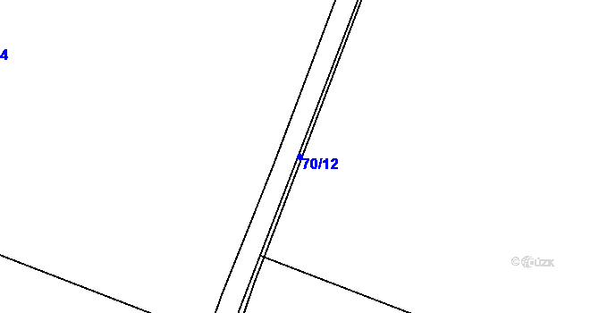 Parcela st. 70/12 v KÚ Perštejnec, Katastrální mapa