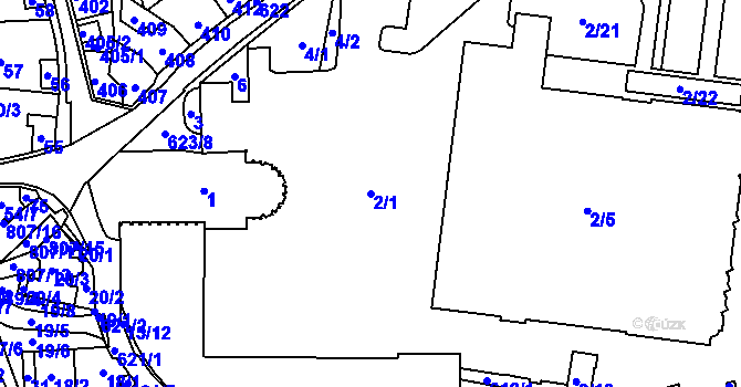 Parcela st. 2/1 v KÚ Sedlec u Kutné Hory, Katastrální mapa