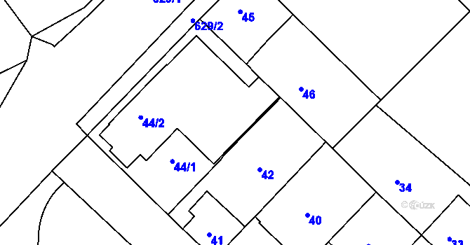 Parcela st. 43 v KÚ Sedlec u Kutné Hory, Katastrální mapa