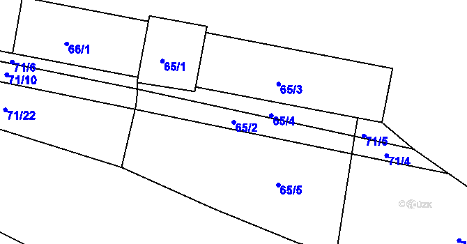 Parcela st. 65/2 v KÚ Sedlec u Kutné Hory, Katastrální mapa