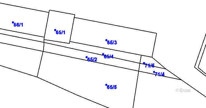 Parcela st. 65/4 v KÚ Sedlec u Kutné Hory, Katastrální mapa