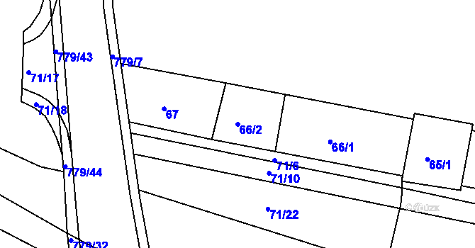 Parcela st. 66/2 v KÚ Sedlec u Kutné Hory, Katastrální mapa