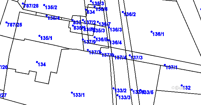 Parcela st. 137/6 v KÚ Sedlec u Kutné Hory, Katastrální mapa