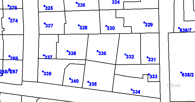 Parcela st. 336 v KÚ Sedlec u Kutné Hory, Katastrální mapa