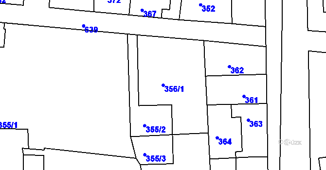 Parcela st. 356/1 v KÚ Sedlec u Kutné Hory, Katastrální mapa
