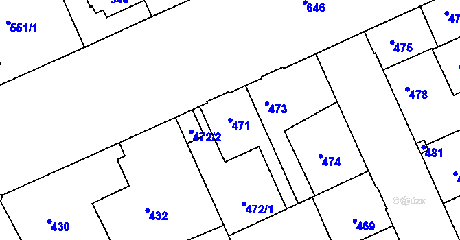 Parcela st. 471 v KÚ Sedlec u Kutné Hory, Katastrální mapa
