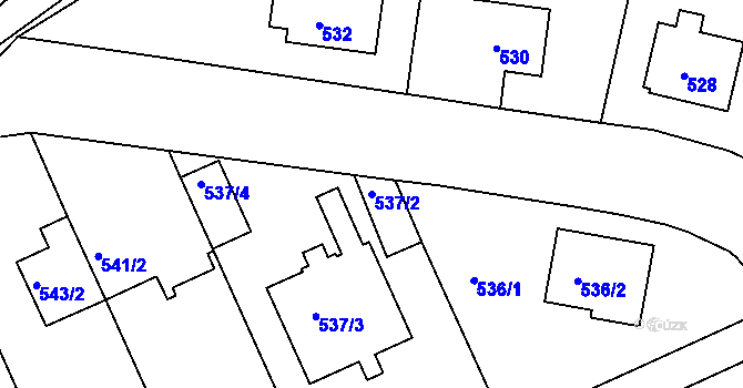 Parcela st. 537/2 v KÚ Sedlec u Kutné Hory, Katastrální mapa