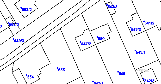 Parcela st. 547/2 v KÚ Sedlec u Kutné Hory, Katastrální mapa