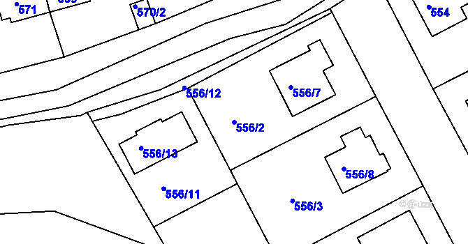 Parcela st. 556/2 v KÚ Sedlec u Kutné Hory, Katastrální mapa