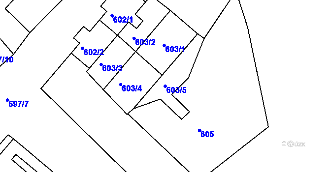 Parcela st. 603/5 v KÚ Sedlec u Kutné Hory, Katastrální mapa