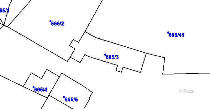 Parcela st. 665/3 v KÚ Sedlec u Kutné Hory, Katastrální mapa