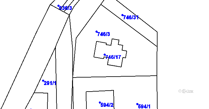 Parcela st. 746/17 v KÚ Sedlec u Kutné Hory, Katastrální mapa