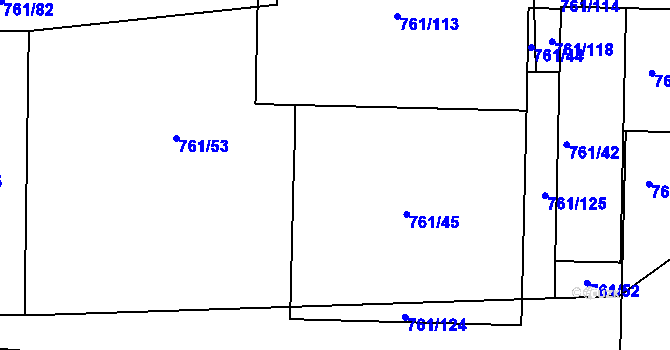 Parcela st. 761/13 v KÚ Sedlec u Kutné Hory, Katastrální mapa