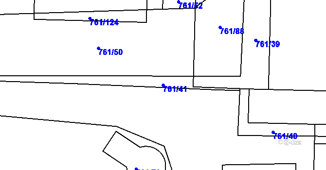 Parcela st. 761/41 v KÚ Sedlec u Kutné Hory, Katastrální mapa