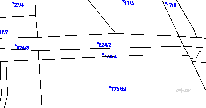 Parcela st. 773/4 v KÚ Sedlec u Kutné Hory, Katastrální mapa