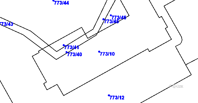 Parcela st. 773/10 v KÚ Sedlec u Kutné Hory, Katastrální mapa