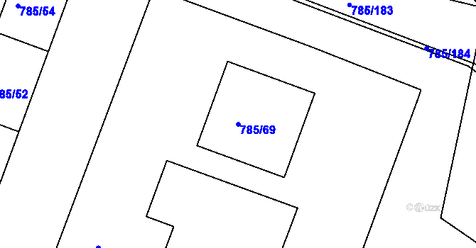 Parcela st. 785/69 v KÚ Sedlec u Kutné Hory, Katastrální mapa