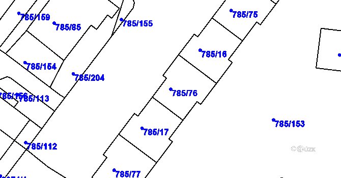 Parcela st. 785/76 v KÚ Sedlec u Kutné Hory, Katastrální mapa