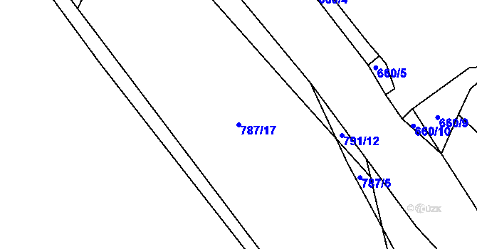 Parcela st. 787/17 v KÚ Sedlec u Kutné Hory, Katastrální mapa