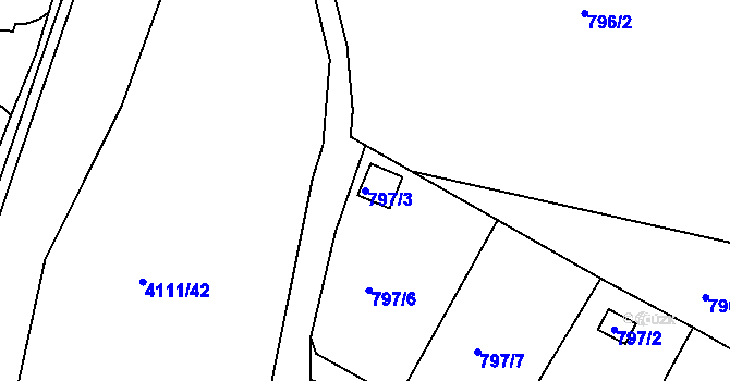 Parcela st. 797/3 v KÚ Sedlec u Kutné Hory, Katastrální mapa