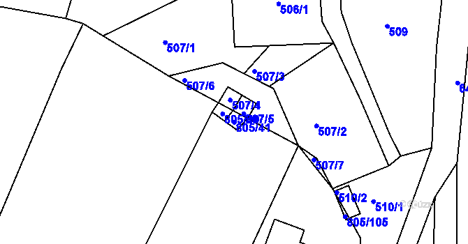 Parcela st. 805/41 v KÚ Sedlec u Kutné Hory, Katastrální mapa