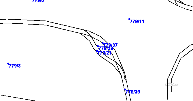 Parcela st. 779/21 v KÚ Sedlec u Kutné Hory, Katastrální mapa