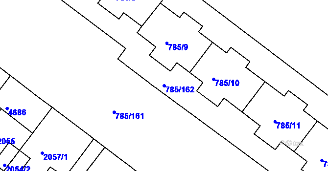 Parcela st. 785/162 v KÚ Sedlec u Kutné Hory, Katastrální mapa