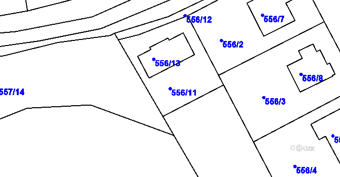 Parcela st. 556/11 v KÚ Sedlec u Kutné Hory, Katastrální mapa