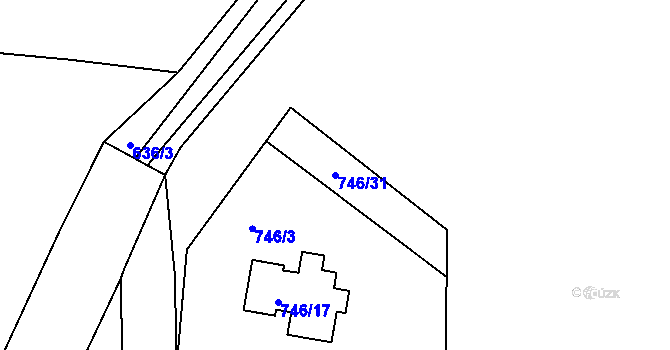 Parcela st. 746/31 v KÚ Sedlec u Kutné Hory, Katastrální mapa