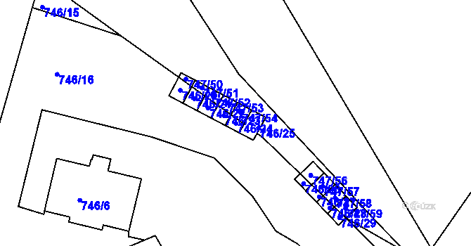 Parcela st. 746/24 v KÚ Sedlec u Kutné Hory, Katastrální mapa