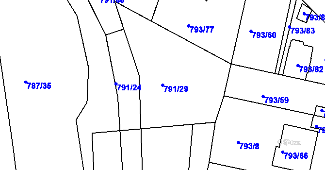 Parcela st. 791/29 v KÚ Sedlec u Kutné Hory, Katastrální mapa