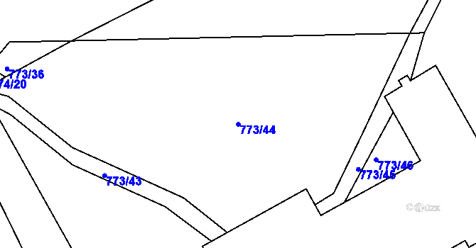 Parcela st. 773/44 v KÚ Sedlec u Kutné Hory, Katastrální mapa