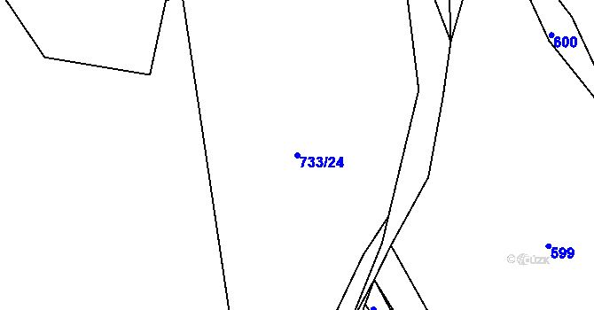 Parcela st. 733/24 v KÚ Sedlec u Kutné Hory, Katastrální mapa