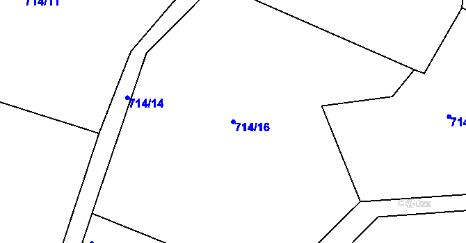 Parcela st. 714/16 v KÚ Sedlec u Kutné Hory, Katastrální mapa
