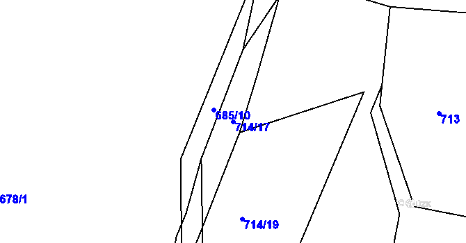 Parcela st. 714/17 v KÚ Sedlec u Kutné Hory, Katastrální mapa