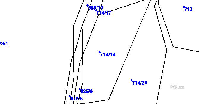 Parcela st. 714/19 v KÚ Sedlec u Kutné Hory, Katastrální mapa