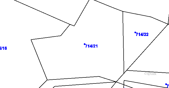 Parcela st. 714/21 v KÚ Sedlec u Kutné Hory, Katastrální mapa