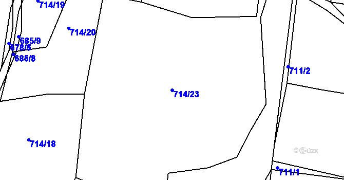 Parcela st. 714/23 v KÚ Sedlec u Kutné Hory, Katastrální mapa
