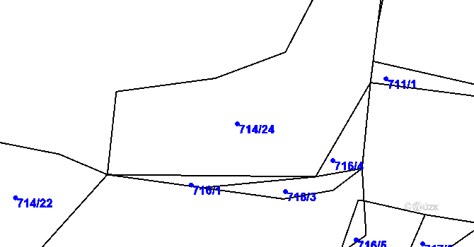 Parcela st. 714/24 v KÚ Sedlec u Kutné Hory, Katastrální mapa