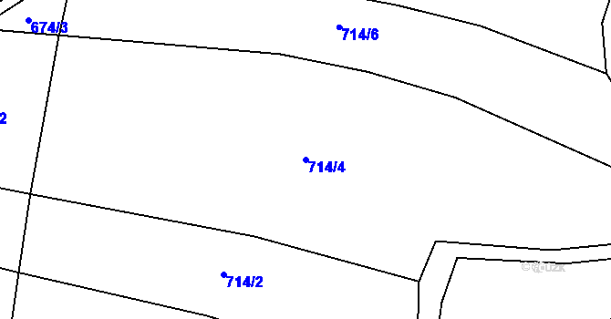 Parcela st. 714/4 v KÚ Sedlec u Kutné Hory, Katastrální mapa