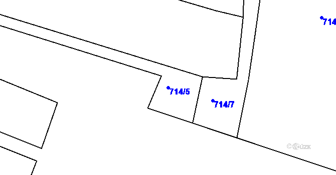 Parcela st. 714/5 v KÚ Sedlec u Kutné Hory, Katastrální mapa