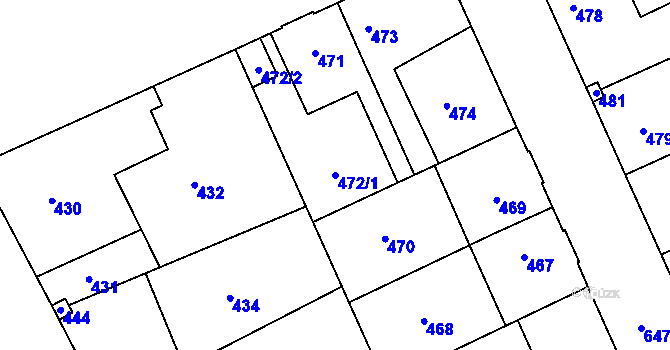 Parcela st. 472/1 v KÚ Sedlec u Kutné Hory, Katastrální mapa