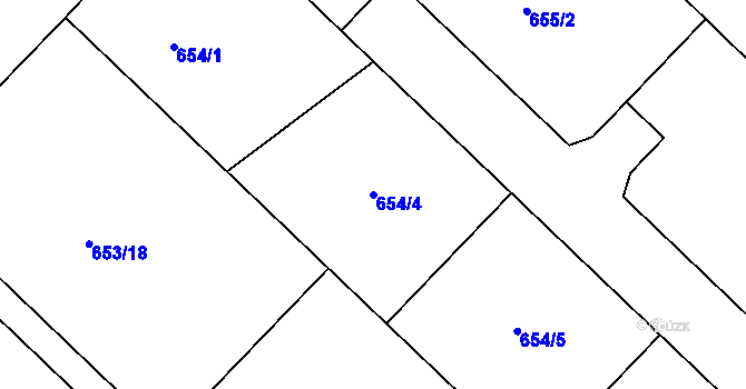 Parcela st. 654/4 v KÚ Sedlec u Kutné Hory, Katastrální mapa
